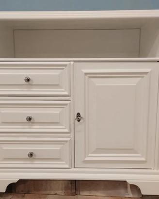 Porta tv laccato bianco