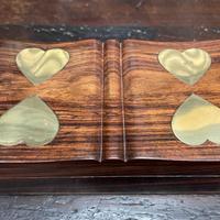 Porta carte da gioco in legno di rosa