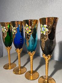 Flute Vetro Murano di pregio da collezione