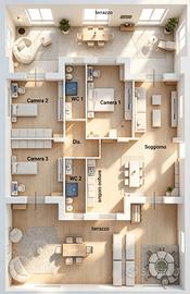 4 vani con terrazzi - Pagliarone