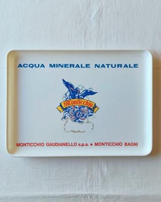 Vassoio vintage Monticchio acqua minerale naturale