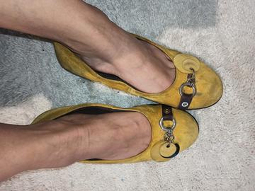ballerine gialle da donna 38 usate molto 