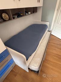 Letto cameretta 2 letto rete estraibile materassi