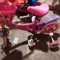 Bici bimba Minnie 12 pollici con rotelle smontabil