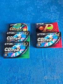 Musicassette vergini TDK da 90,100,46,54 minuti