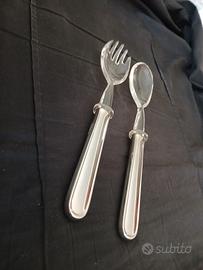 Posate insalata Greggio stile inglese argento 800 