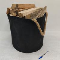 Borsone-cesto multifunzione per legna, riviste ecc