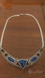 collier argento e lapislazzuli 