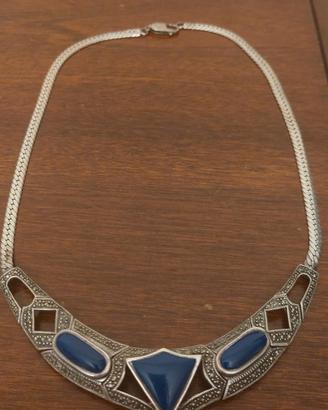 collier argento e lapislazzuli 