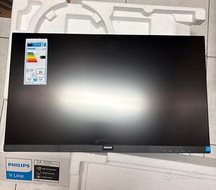 Monitor Philips 24” V-Line Full HD, funzionante