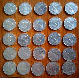 10 lire: lotto 25 monete 1976 1977 1979 1980