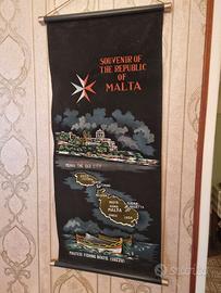Poster Malta souvenir in tessuto
