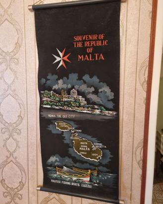 Poster Malta souvenir in tessuto