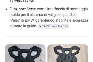 Piastra BMW per attacco bauletto Vario