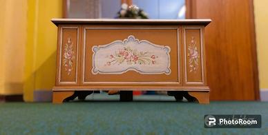 Cassapanca in legno TRENTINA - DECORATA A MANO