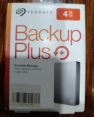 Seagate Backup Plus 4TB Hard Disk Esterno