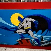 QUADRO IN LEGNO BATMAN FUMETTI POP ART VERNICE