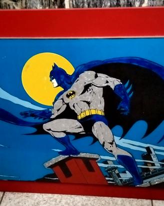 QUADRO IN LEGNO BATMAN FUMETTI POP ART VERNICE