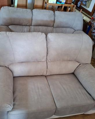 COPPIA DI DIVANI ALCANTARA (3 POSTI + 2 POSTI)