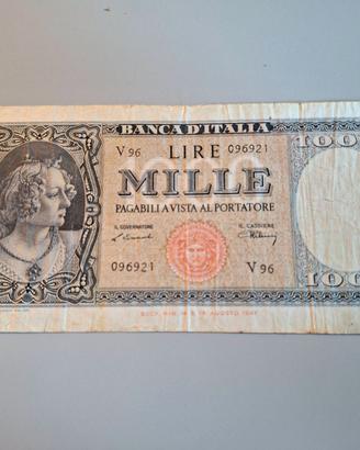 Banconota 1000 Lire 1947 "Italia Ornata di Perle"