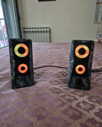 Casse Gaming RGB Trust USB Speaker PC Camouflage L