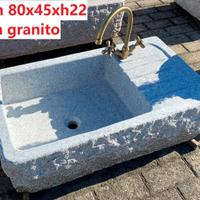 Lavello lavandino in pietra granito 80 cm