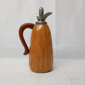 Aldo Tura thermos anni 60 rivestito in legno h. 29