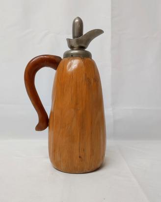 Aldo Tura thermos anni 60 rivestito in legno h. 29