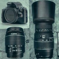 Canon EOS 100D +obiettivi 18-55 STM +Sigma 70-300
