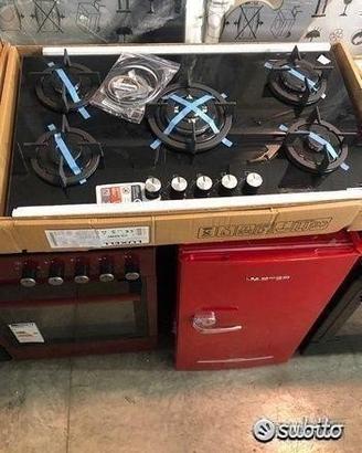 Piano cottura vetro nero da 90 nuovo