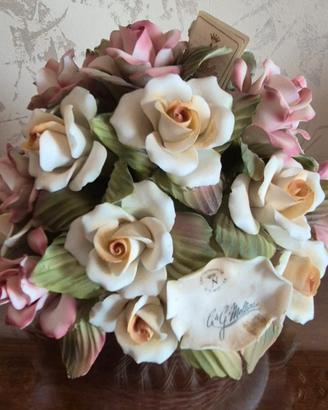 CESTINO CAPODIMONTE PORCELLANA