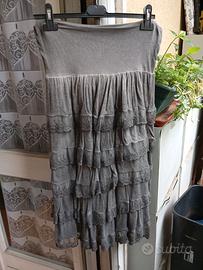 Gonna da donna in tulle con ricami, taglia 50