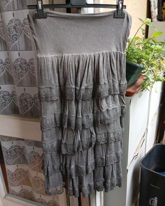 Gonna da donna in tulle con ricami, taglia 50