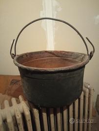 paiolo in rame antico 