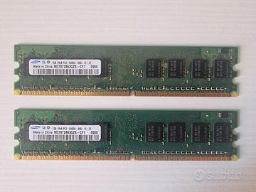 RAM Samsung DDR2 PC2-6400 800Mhz  2GB (2x1GB)