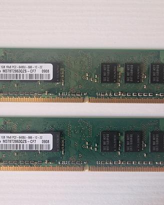 RAM Samsung DDR2 PC2-6400 800Mhz  2GB (2x1GB)