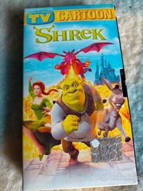 COPPIA VIDEOCASSETTE ORIGINALI DI SHREK 