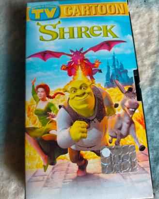 COPPIA VIDEOCASSETTE ORIGINALI DI SHREK 