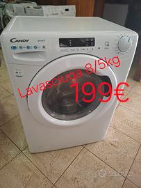 Lavasciuga candy 8/5kg 1400 giri di centrifuga 