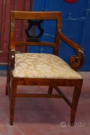 Sedie capotavola Biedermaier