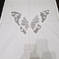 Runner vintage anni 50, in lino, 72x210