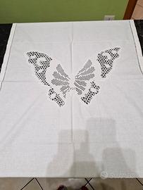 Runner vintage anni 50, in lino, 72x210