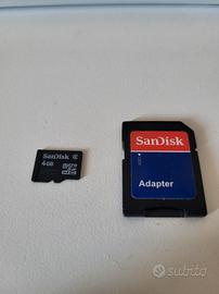 Micro SDHC 4 Gb SANDISK con adattatore SD