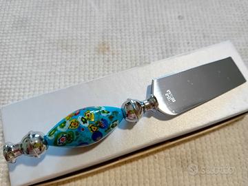 Coltello da formaggi con perla di vetro di Murano