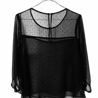Camicia nera trasparente