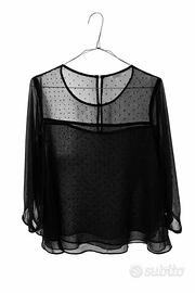 Camicia nera trasparente