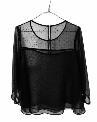 Camicia nera trasparente