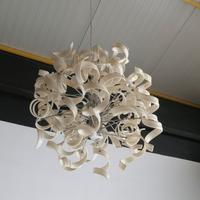 Lampadario con due appliques in vetro di murano