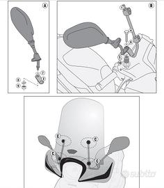 ATTACCHI GIVI x PARABREZZA 1125A HONDA SH MODE 125