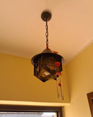 Lampadario rustico a sospensione stile lanterna 